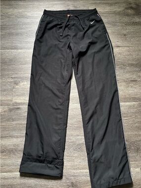 Nike Black Track Pants with White Side Piping